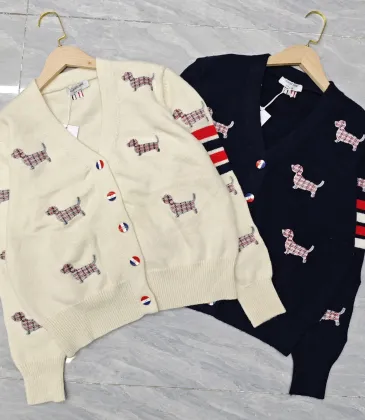 Thom Browne Women's Cardigans Adorable Dachshund - Embroidered Styles with Signature Stripes for Fashion Lovers #A54868