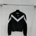 Valentino Women's Knitted Sweater Bold Black   White Chevron V   Neck Design for Luxury Fashion Enthusiasts #A56288