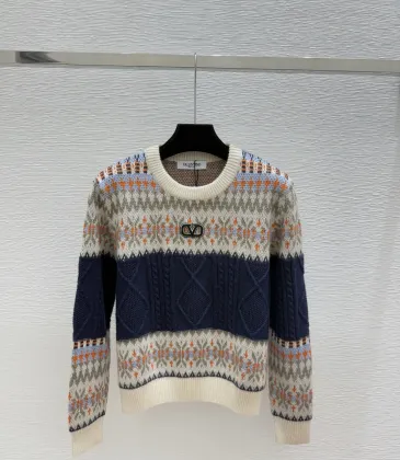Valentino Women's Knitted Sweater Fair Isle Pattern with Signature VLogo and Cable Knit Detail for Luxury Seekers #A56286 Valentino Women's Knitted Sweater Fair Isle Pattern with Signature VLogo and Cable Knit Detail for Luxury Seekers #A56286