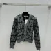 Valentino Women's V Neck Cardigan Sweaters Iconic V Logo Pattern in Dual Colors for Luxury Fashion Enthusiasts #A57753