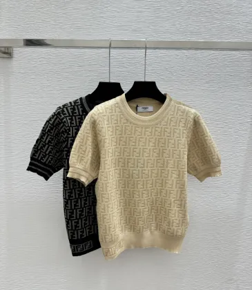 Women's FF Monogram Knit Short Sleeve Crew Neck Top #A62507