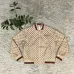 Gucci Designer Women Chic Monogram Print Cropped Baseball Jacket #A62502