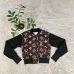LV Chic Monogram Print Cropped Baseball Jacket #A62500
