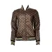 LV Designer Chic Monogram Print Cropped Baseball Jacket #A62501