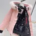 Moncel Latest classic celac cut waist ski suit Fox big fur collar #A54850