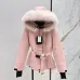 Moncel Latest classic celac cut waist ski suit Fox big fur collar #A54850