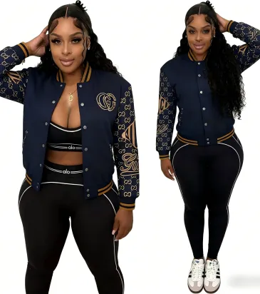 Premium Luxury GUCCI Monogram Embroidered Patchwork Fashion Varsity Bomber Jacket #A62505