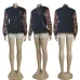 Premium Luxury LV Monogram Embroidered Patchwork Fashion Varsity Bomber Jacket #A62503