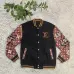 Premium Luxury LV Monogram Embroidered Patchwork Fashion Varsity Bomber Jacket #A62503