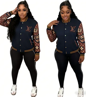 Premium Luxury LV Monogram Embroidered Patchwork Fashion Varsity Bomber Jacket #A62503