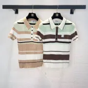 Chanel Monogram Knit Short Sleeve Crew Neck Blouse #A63659