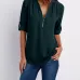 Solid color zipper half-open collar 2021 hot sale women's T-shirt (17 colors) S-5XL-$9.9 #99904348