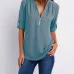 Solid color zipper half-open collar 2021 hot sale women's T-shirt (17 colors) S-5XL-$9.9 #99904348