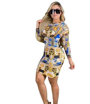 2021 Brand Versace printed dress #999919304