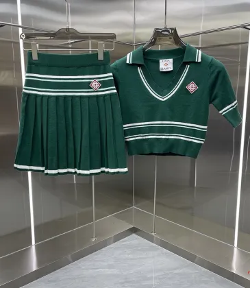 Casablanca Style Knit Polo Top & Skirt Set, S-XL #A63519 Casablanca Style Knit Polo Top & Skirt Set, S-XL #A63519