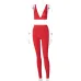 Hot goods 2021 summer hot selling women's wear new V-neck sports Yoga suit women's wholesale #999902416