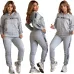 Women's Dior CD Pattern Hoodie and Pants Set with Side Stripe #A47228