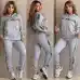 Women's Dior CD Pattern Hoodie and Pants Set with Side Stripe #A47228