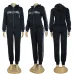 Women's Dior CD Pattern Hoodie and Pants Set with Side Stripe #A47228