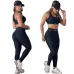 new fashion alo yoga sports vest pants running fitness waist-tightening women's clothing two-piece set #A47863