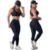 new fashion alo yoga sports vest pants running fitness waist-tightening women's clothing two-piece set #A47863