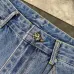 Chrome Women's Hearts classic blue black leather jeans #A48738