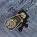 Chrome Women's Hearts classic blue black leather jeans #A48738